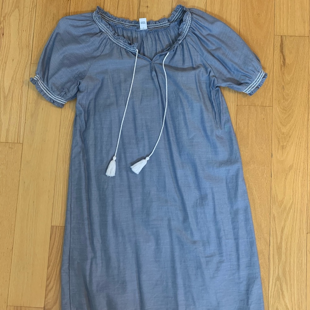 Chambray Short Sleeve Dress